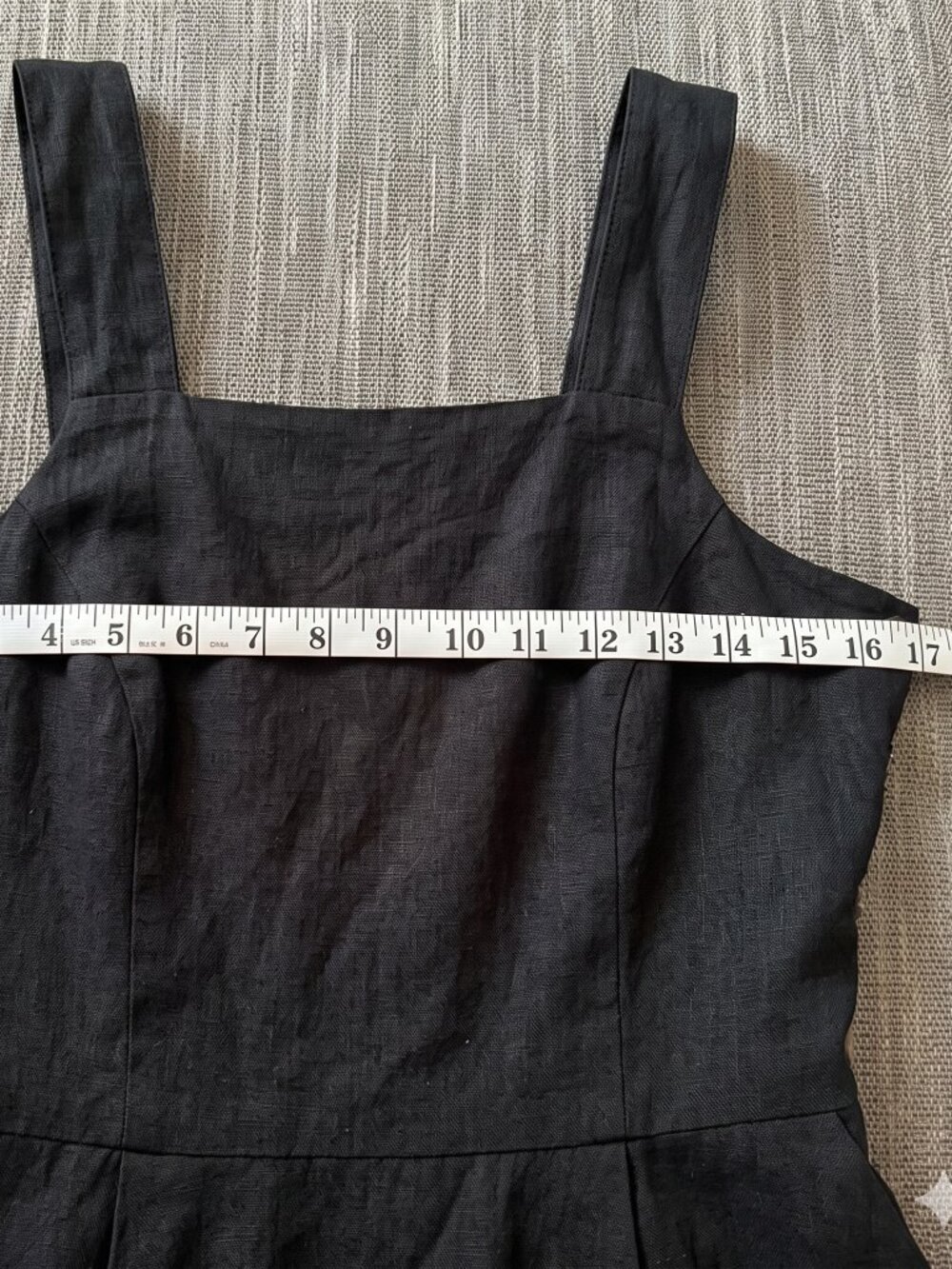Pinafore Dress, Sleeveless - Pansy Black - S - Picture 6 of 6